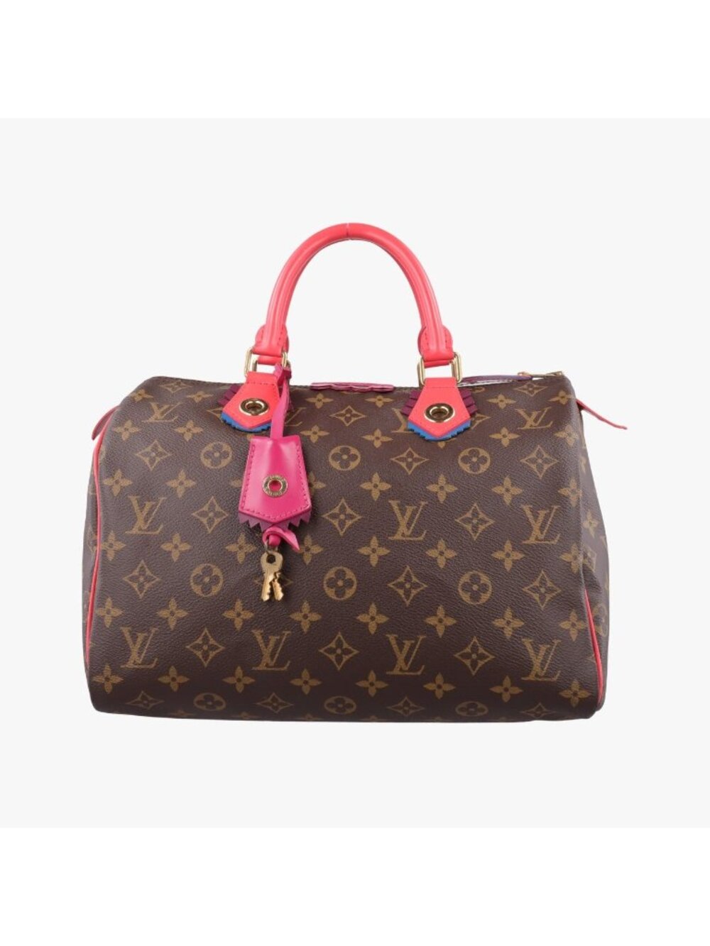 Louis Vuitton Speedy 30 Monogram Brown Flamingo Totem Handbag